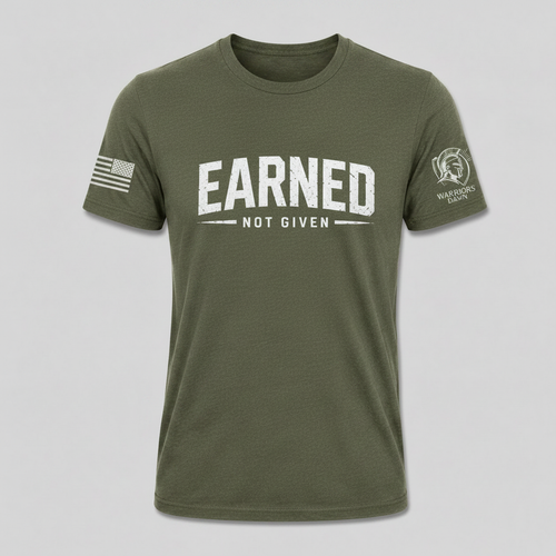 Earned Not Given Original Founders Run hand-screen-printed shirt by Warriors Dawn
