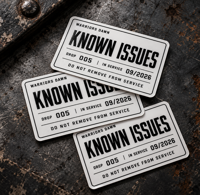 KNOWN ISSUES Sticker 3-Pack — Drop #005