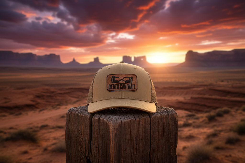 Death Can Wait Amber Hat Southwest Background