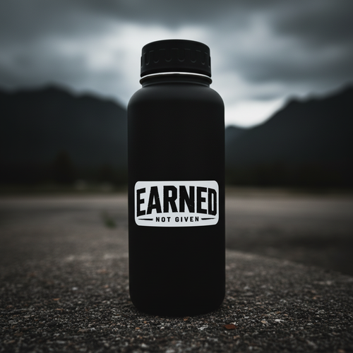 Earned Not Given Sticker - Lifestyle Shot