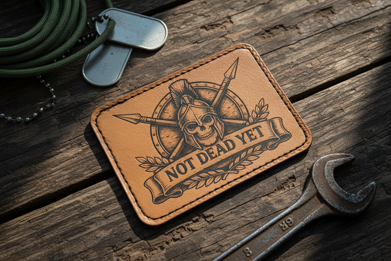 NOT DEAD YET Leather Patch